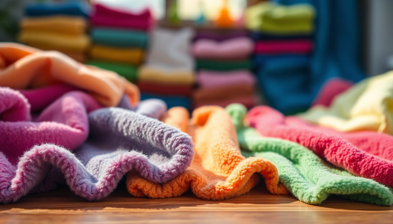 Fleece stoffenstalen in levendige kleuren mooi gepresenteerd op een houten tafel.